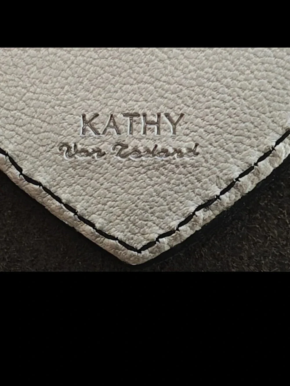 Early 2000s Kathy Van Zeeland Studded Leather Heart Purse Charm Keychain.